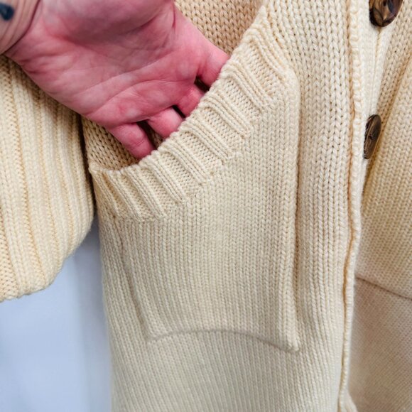 Vintage 70s Maurada Cardigan Bishop Sleeve Old Money Grannycore Large Wool Blend - Picture 2 of 10